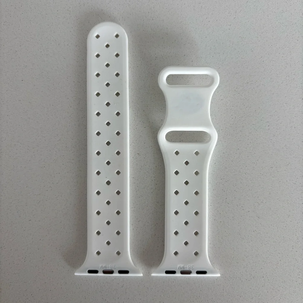 38/40/41 MM white woven Apple Watch silicone band
